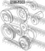 FEBEST 2188-FOCI Deflection/Guide Pulley, v-ribbed belt